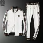 versace survetement hoodie flower medusa white